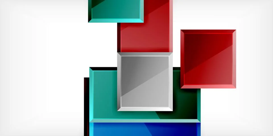 Square shape color abstract geometry. Vector Illustration For Wallpaper, Ba.. イラスト素材