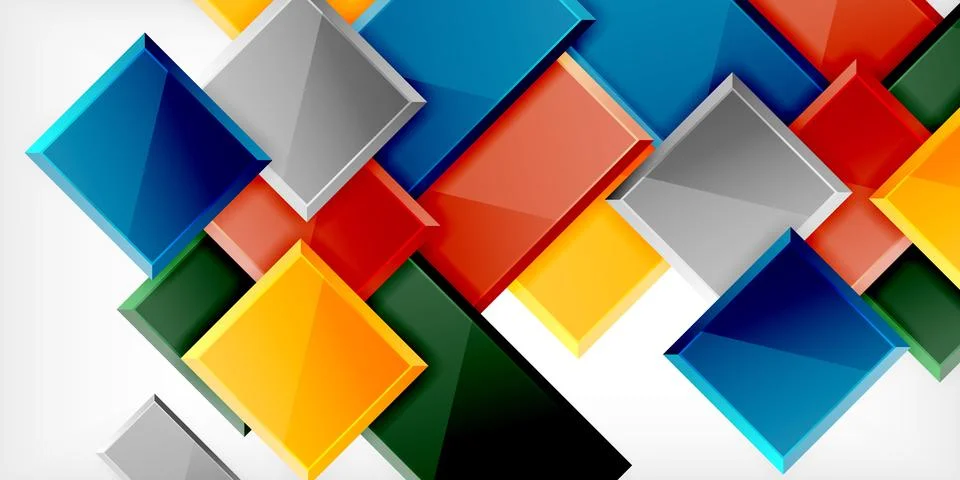 Square shape color abstract geometry. Vector Illustration For Wallpaper, Ba.. イラスト素材