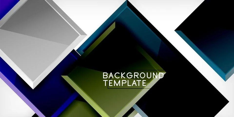 Square shape color abstract geometry. Vector Illustration For Wallpaper, Ba.. Stock Illustration