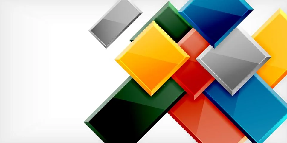 Square shape color abstract geometry. Vector Illustration For Wallpaper, Ba.. Illustrazione stock