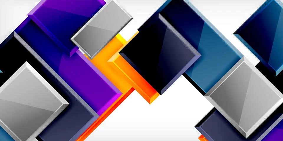 Square shape color abstract geometry. Vector Illustration For Wallpaper, Ba.. Stock Illustration