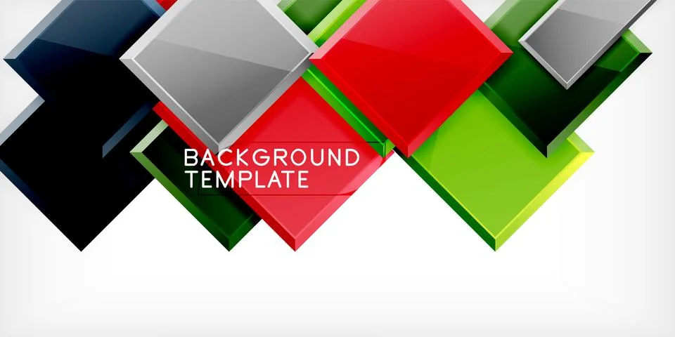 Square shape color abstract geometry. Vector Illustration For Wallpaper, Banner, Stock Illustration