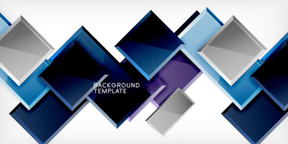 Square shape color abstract geometry. Vector Illustration For Wallpaper, Banner, イラスト素材