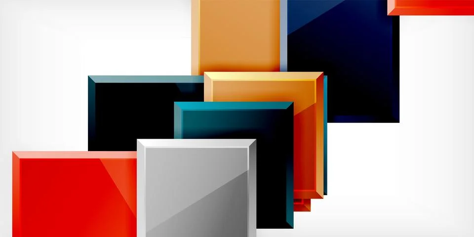 Square shape color abstract geometry. Vector Illustration For Wallpaper, Banner, 스톡 일러스트