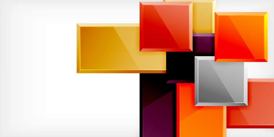 Square shape color abstract geometry. Vector Illustration For Wallpaper, Banner, 스톡 일러스트