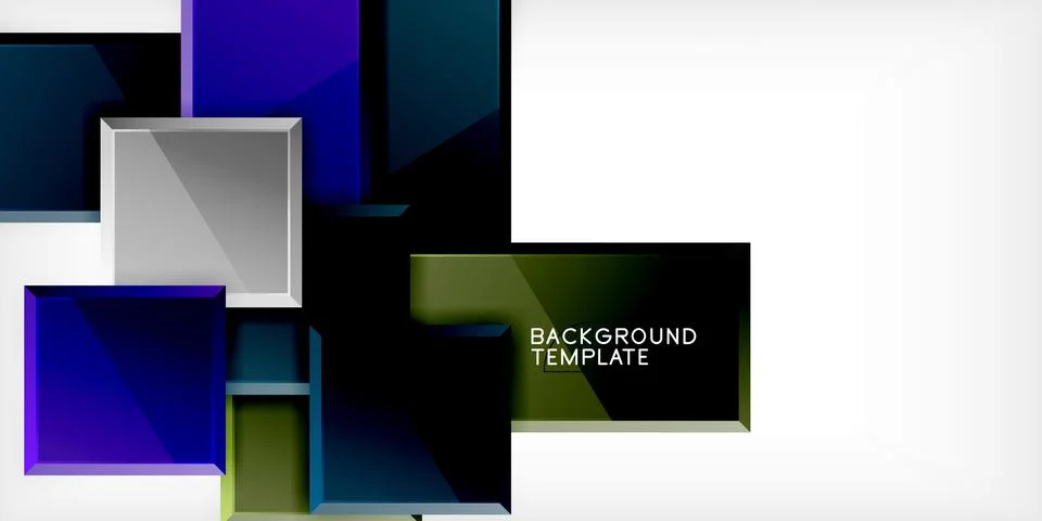 Square shape color abstract geometry. Vector Illustration For Wallpaper, Banner, Stock Illustration