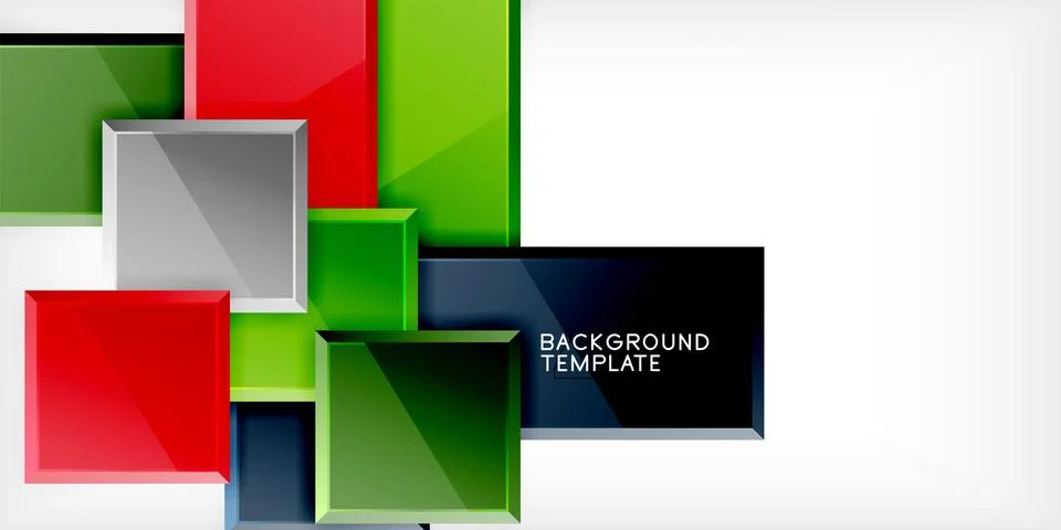 Square shape color abstract geometry. Vector Illustration For Wallpaper, Banner, Stock Illustration
