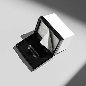 Square Shape cotton pads packaging with Tweezer mockup Illustrazione stock