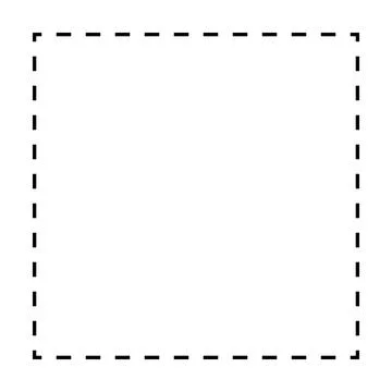 Square shape dashed icon vector symbol for creative graphic design ui element Stock Illustration