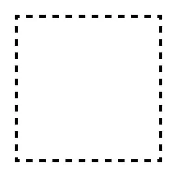 Square shape dashed icon vector symbol for creative graphic design ui element Stock Illustration