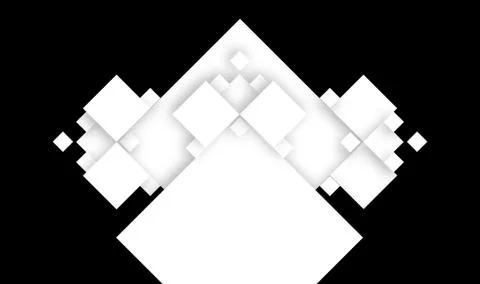 Square shape design soft shadow on black background stock photo Black And Whi Stock Illustration