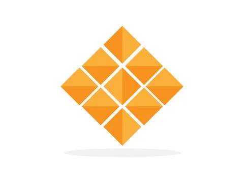 Square shape diamond cut design vector illustrator Stock Illustration