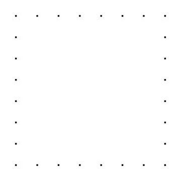 Square shape dotted icon vector symbol for creative graphic design ui element Stock Illustration