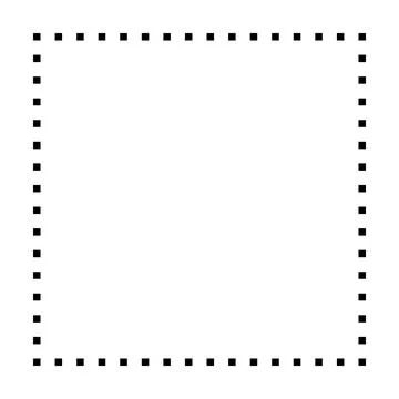 Square shape dotted icon vector symbol for creative graphic design ui element Stock Illustration