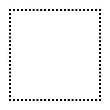 Square shape dotted icon vector symbol for creative graphic design ui element Stock Illustration