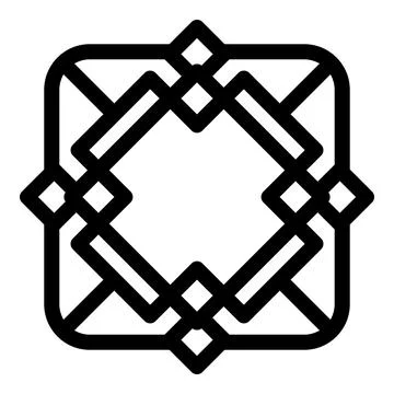 Square shape forming geometrical pattern with small squares Stock Illustration