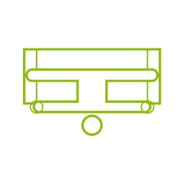 Square Shape Gymnastic Flying Rings Upside Sport Outline Figure Symbol Vector Stockillustratie