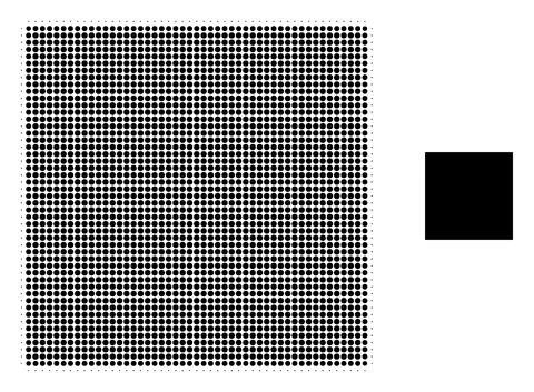 Square Shape Halftone Dot Icon Stock Illustration