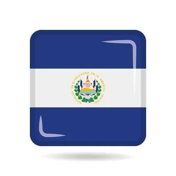 Square shape icon of the national flag of El Salvador Vector illustration Stock-Illustration