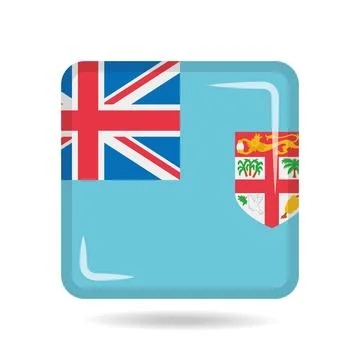 Square shape icon of the national flag of Fiji Vector illustration Stock Illustration