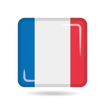Square shape icon of the national flag of France Vector illustration Stock-Illustration