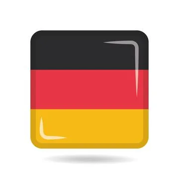 Square shape icon of the national flag of Germany Vector illustration Stock Illustration