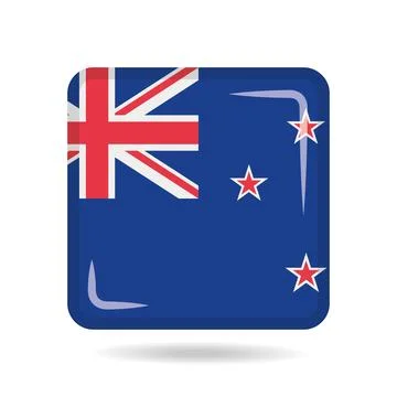 Square shape icon of the national flag of New Zealand Vector illustration Stock-Illustration