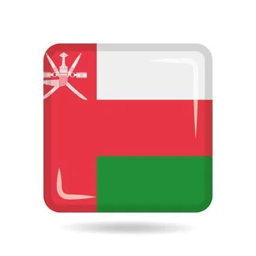 Square shape icon of the national flag of Oman Vector illustration Stock-Illustration