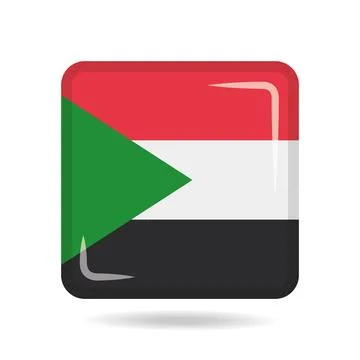 Square shape icon of the national flag of Sudan Vector illustration Stock-Illustration