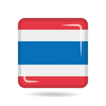 Square shape icon of the national flag of Thailand Vector illustration Stock Illustration