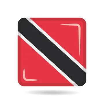 Square shape icon of the national flag of Trinidad and Tobago Vector illust.. Stock-Illustration