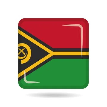 Square shape icon of the national flag of Vanuatu Vector illustration Stock Illustration