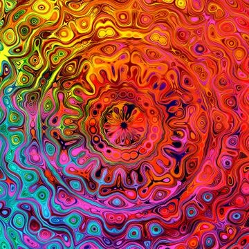 Square shape image. Unique colorful pattern. Artistic graphic concept. Stock Illustration