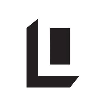 Square shape letter L design vector 库存插图