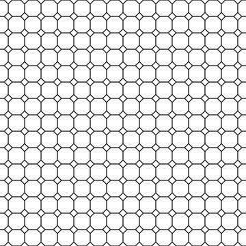 Square Shape Linear Geometric Seamless Pattern Background Vector Stock Illustration