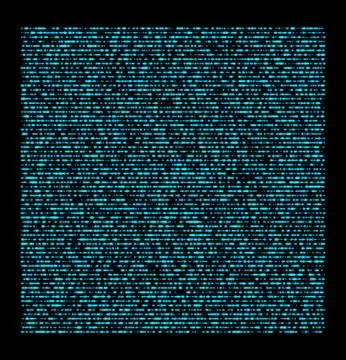 Square shape with network connection dots for technology concept on black bac Stock Illustration