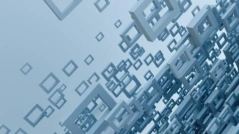 Square shape rectangle design abstract windows frames background 3D illustr.. Stock Illustration