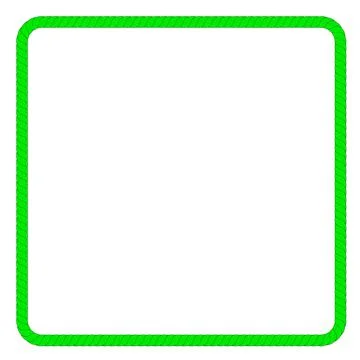 Square shape, Vector  frame from green rope for your element design Stock Illustration