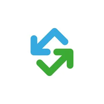 Square shaped arrow signs. Vector symbol Stock Illustration