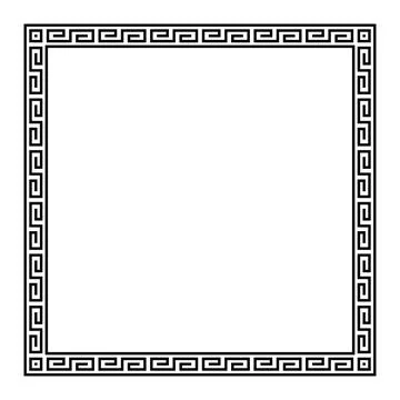 Square shaped border with meander pattern Stock Illustration