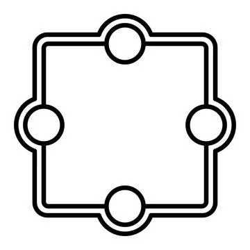 Square shaped crop circle pattern, found 2024 in Wiltshire Illustrazione stock