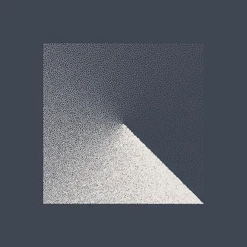 Square shaped dotted object, stipple elements. Fading gradient. Stippling 스톡 일러스트