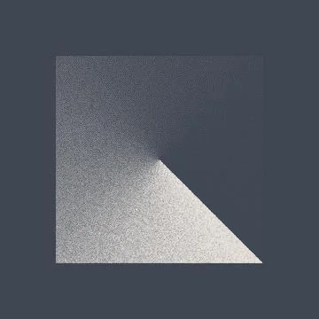 Square shaped dotted object, stipple elements. Fading gradient. Stippling Illustrazione stock