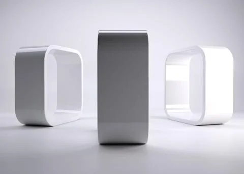Square shaped loop objects Stock Photos