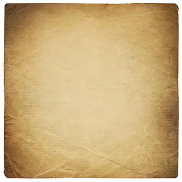 Square shaped old torn paper sheet. isolated on white. Stock Photos