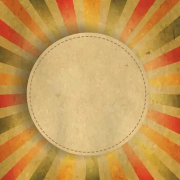 Square shaped sunburst with speech bubble Stock Illustration