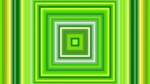 Square shaped target made of different shades of green, yellow flashing stripes Stock Footage 270939447