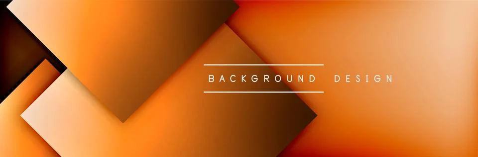 Square shapes composition geometric abstract background. 3D shadow effects and Stock Illustration