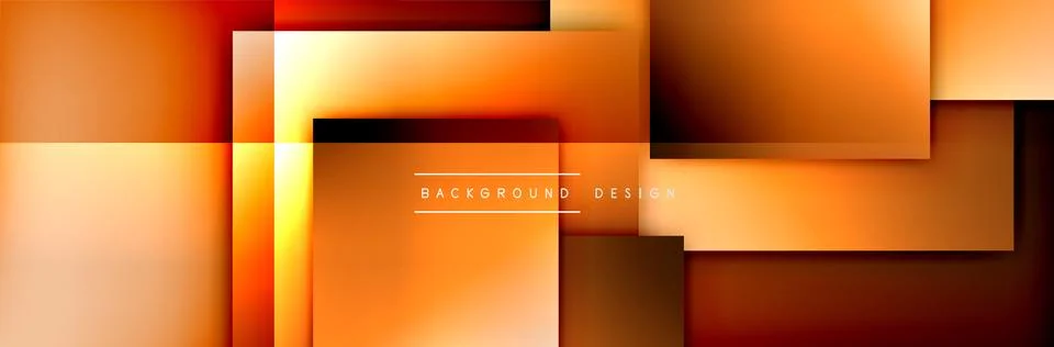 Square shapes composition geometric abstract background. 3D shadow effects and イラスト素材