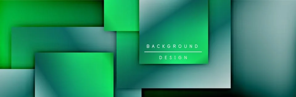 Square shapes composition geometric abstract background. 3D shadow effects and Stock Illustration